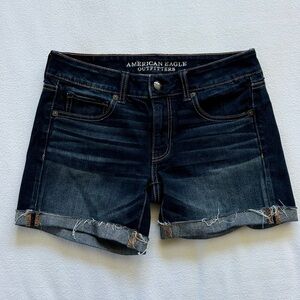 American Eagle Outfitters Women's Dark Midi Jean Shorts